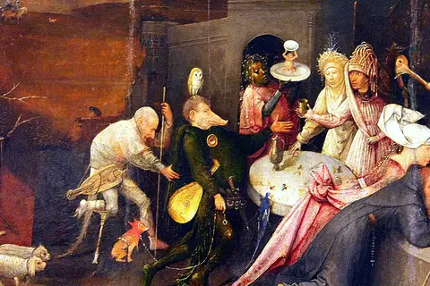 Pormenor do tríptico 'As Tentações de Santo Antão' de Bosch, no Museu Nacional de Arte Antiga
